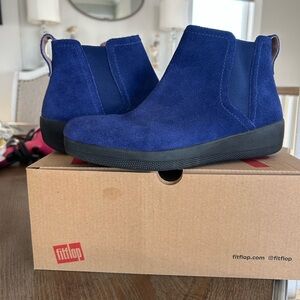 FitFlop Royal Blue Suede Chelsea Boots